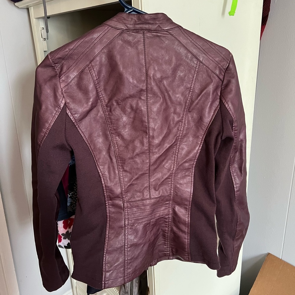 Maurice’s faux leather jacket Maroon